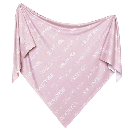 Personalized Baby Name Swaddle Blanket - Crepe