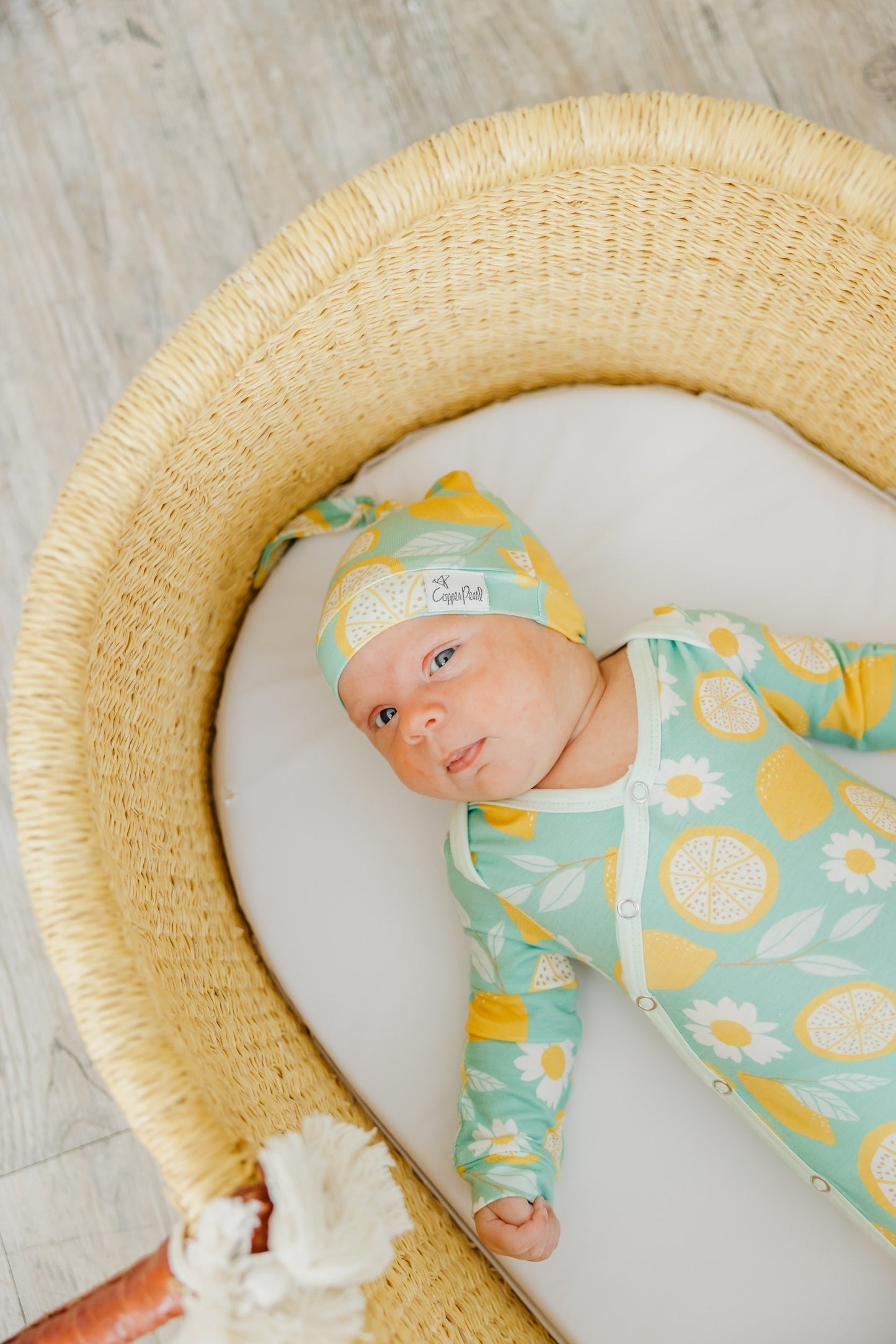 Top Knot Hat - Lemon