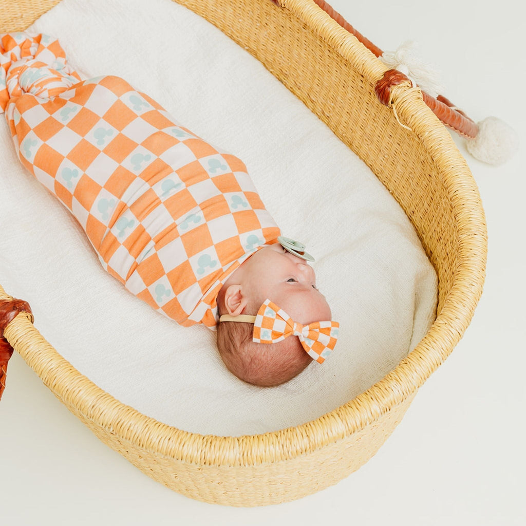 Bowtie Baby Bow - Mickey Mouse Check