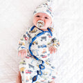 Newborn Knotted Gown - Diesel