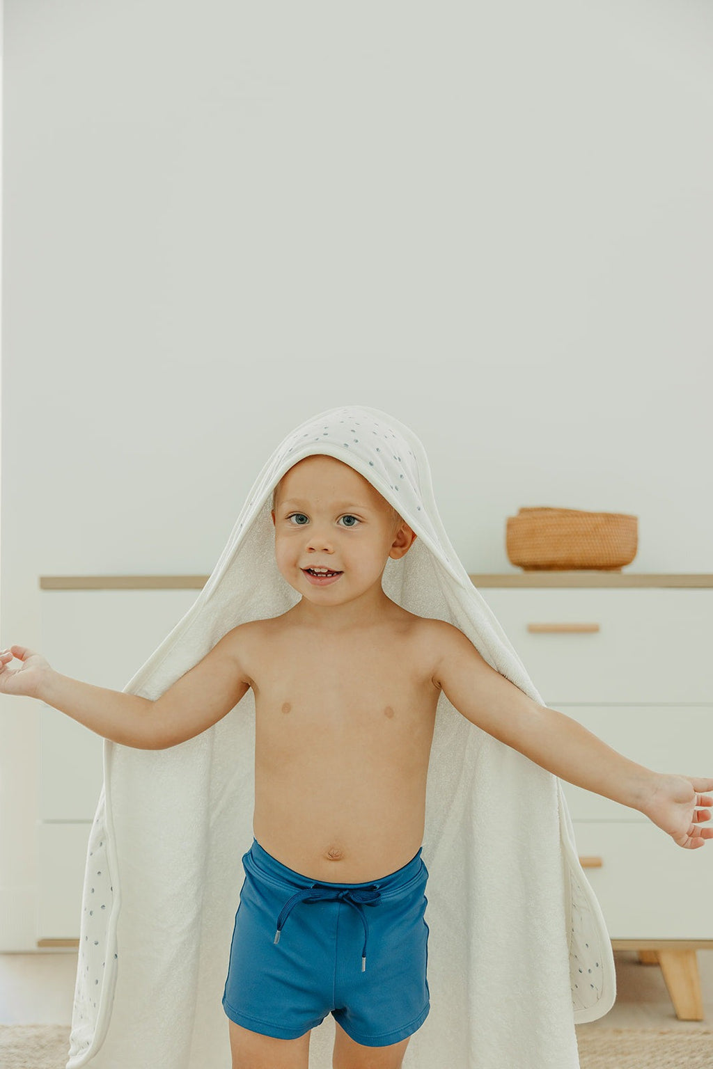 Premium Baby Knit Hooded Towel - Haze