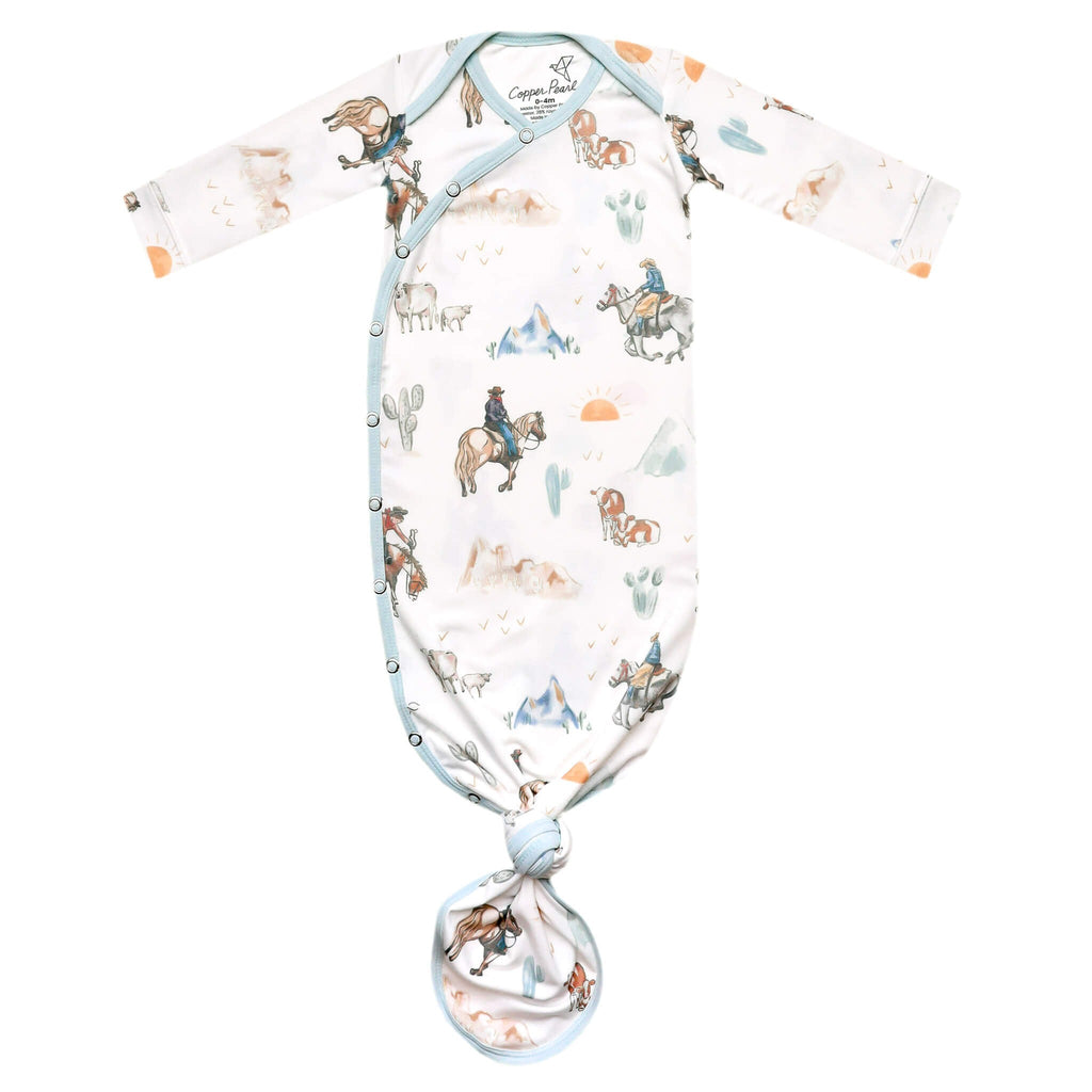 Newborn Knotted Gown - Boone