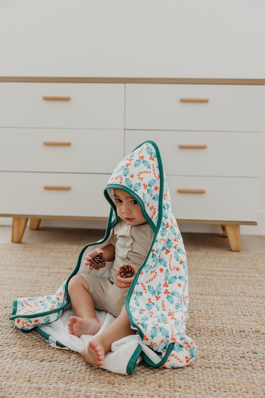 Premium Baby Knit Hooded Towel - Holly