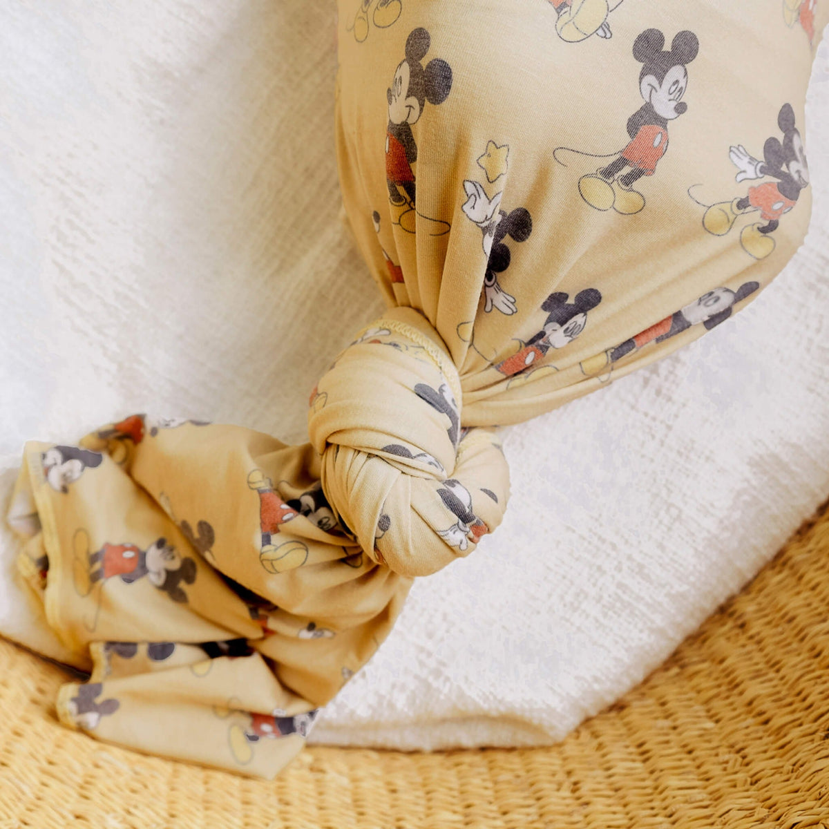 Knit Swaddle Blanket - Mickey Mouse