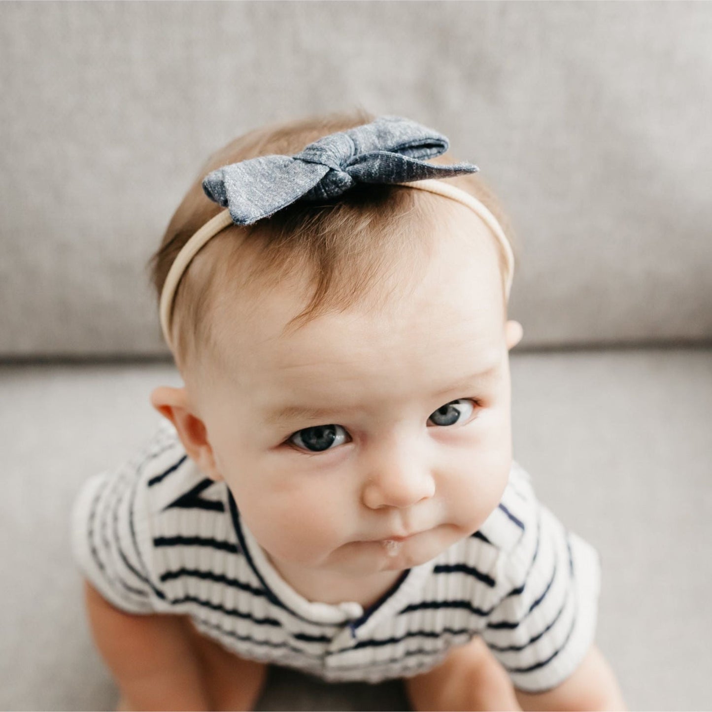 Classic Baby Bow - Denim
