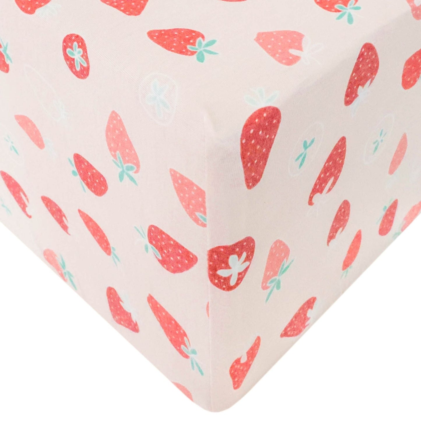 Premium Knit Fitted Crib Sheet - Strawberry