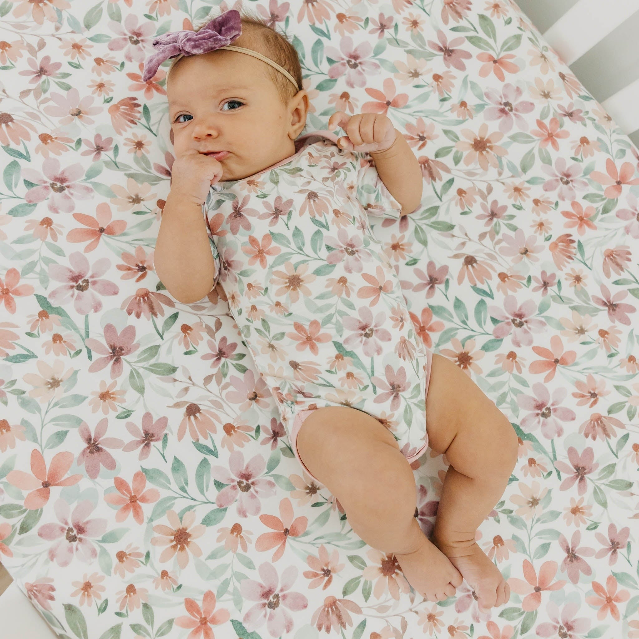 Premium Knit Fitted Crib Sheet - Natalie