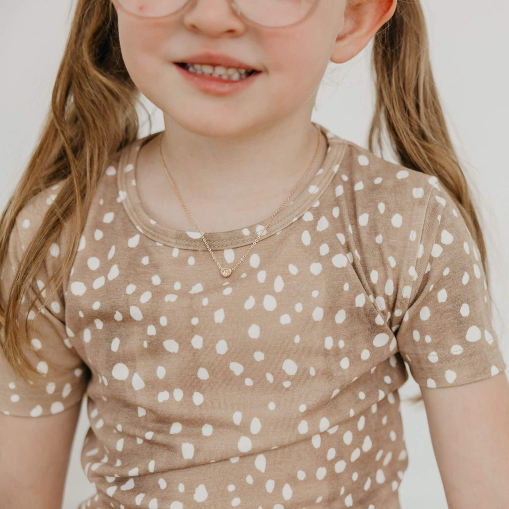 2pc Short Sleeve Pajama Set - Fawn