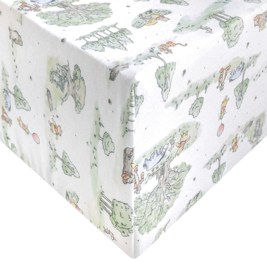 Premium Knit Fitted Crib Sheet - Hundred Acre Wood