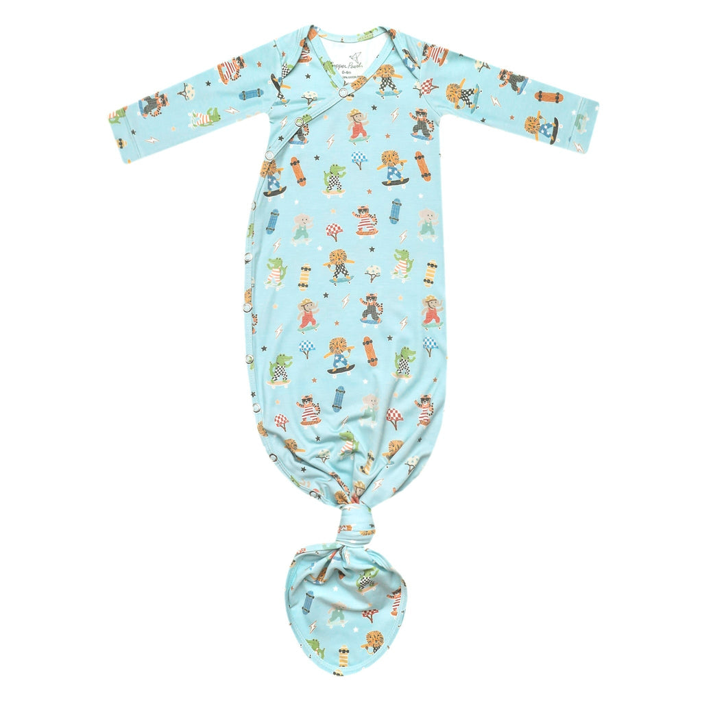 Newborn Knotted Gown - Tanner