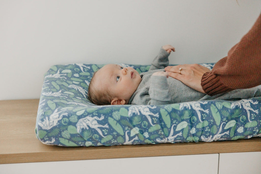 Premium Knit Diaper Changing Pad Cover - Jurassic Park