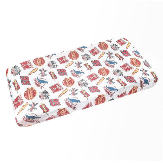 Premium Knit Diaper Changing Pad Cover - Disney Pixar Bumper Stickers