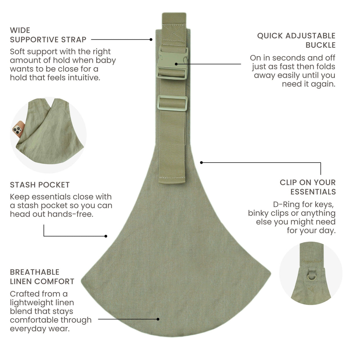 Everyday Sling Carrier - Sage