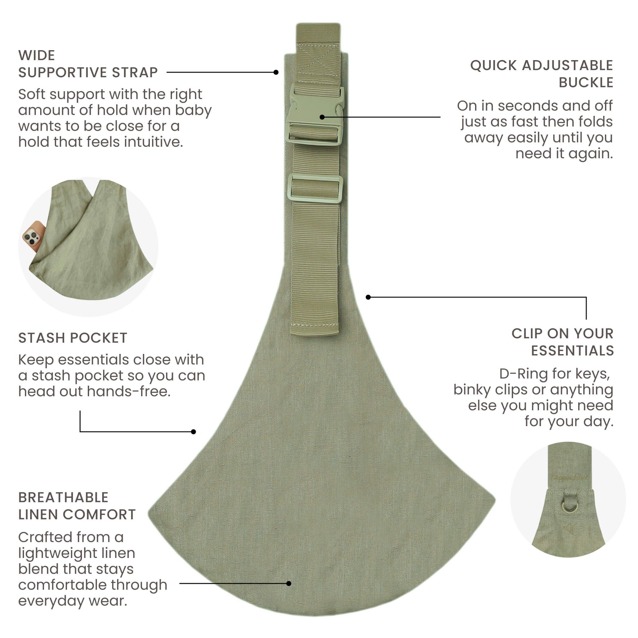 Everyday Sling Carrier - Sage