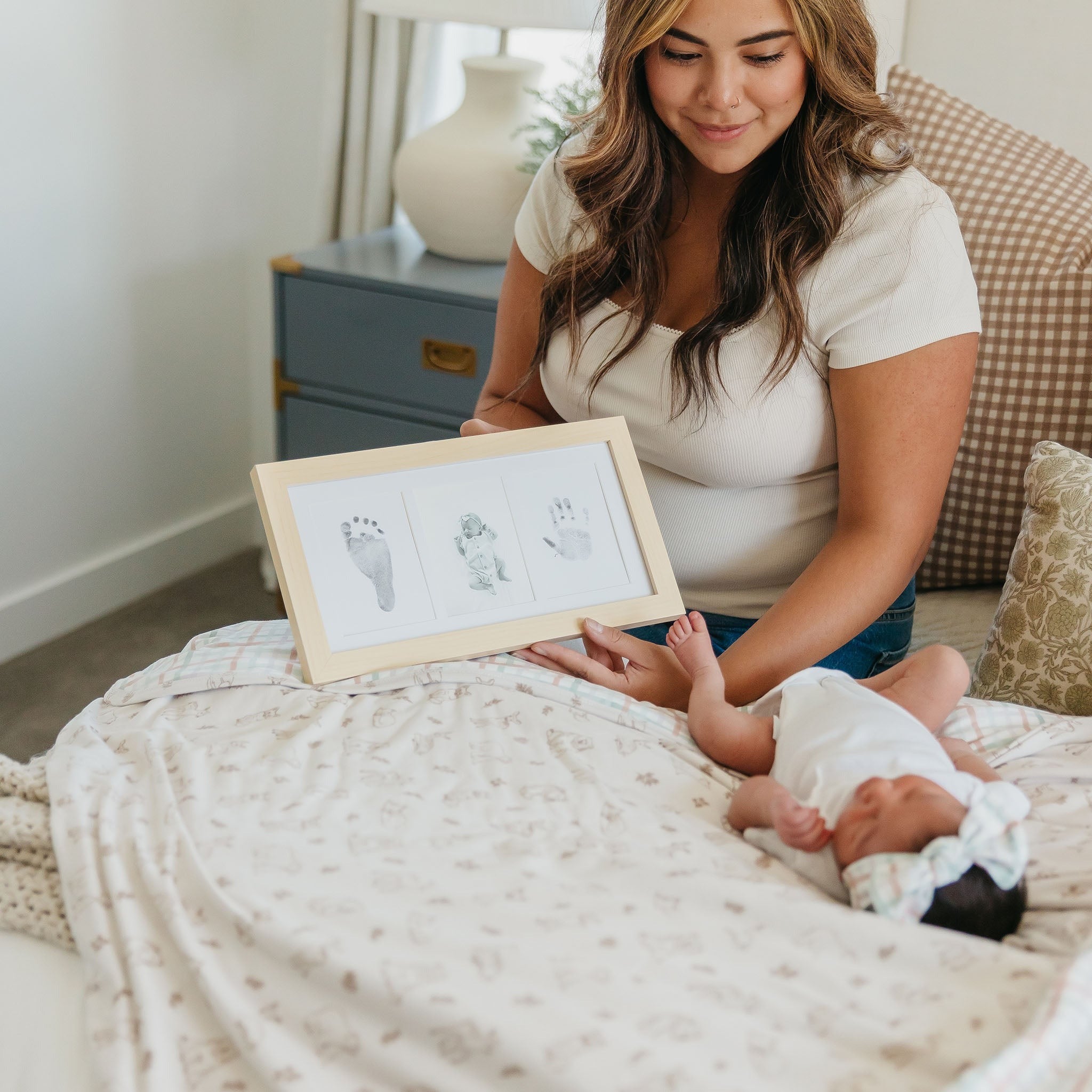 Natural Birch DIY Handprint & Footprint Kit with Frame
