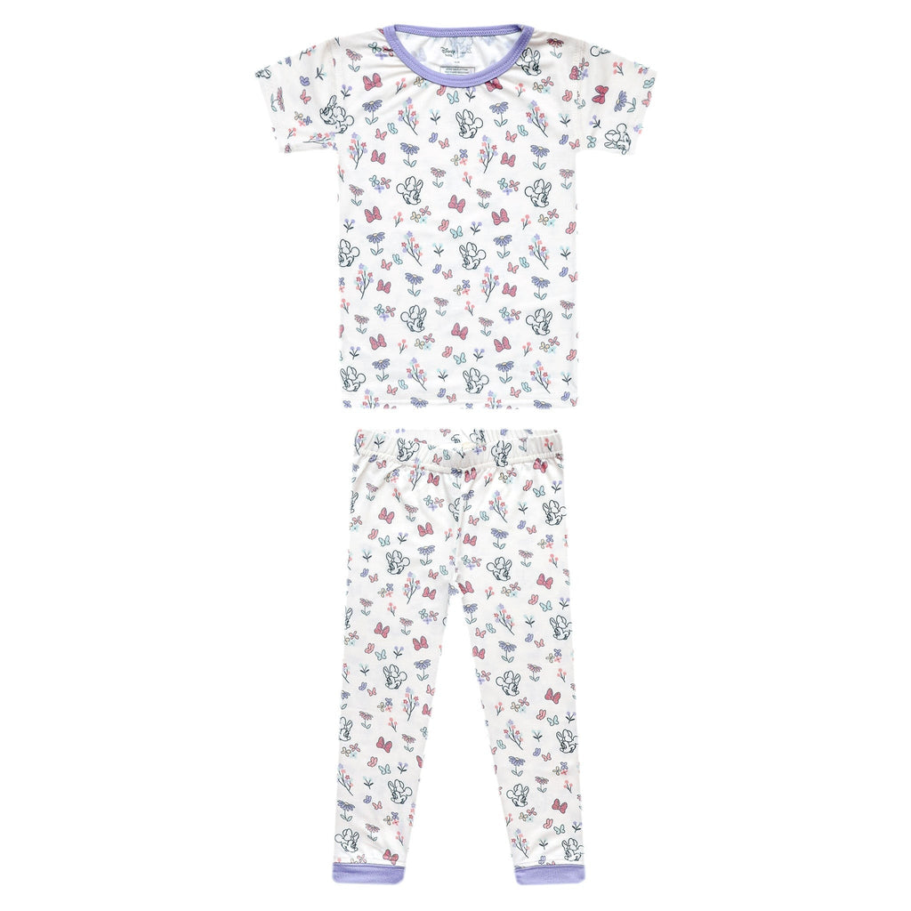 2pc Short Sleeve Pajamas with Pants - Minnie Mouse's Bowquet