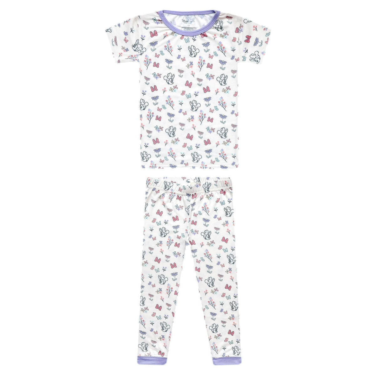 2pc Short Sleeve Pajamas with Pants - Minnie Mouse's Bowquet