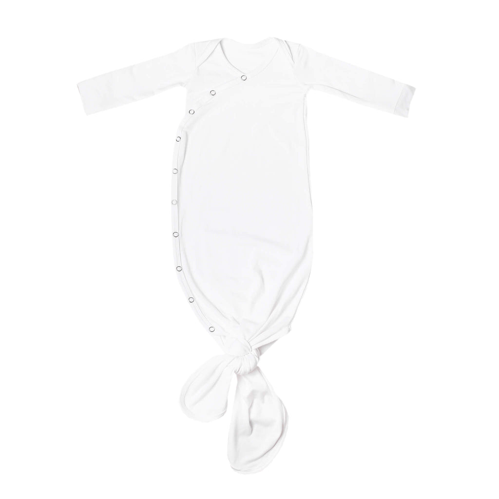 Newborn Knotted Gown - Dove