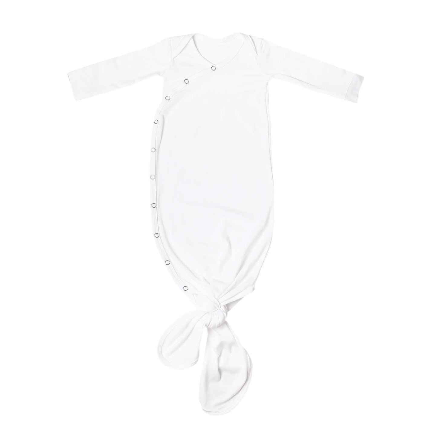Newborn Knotted Gown - Dove