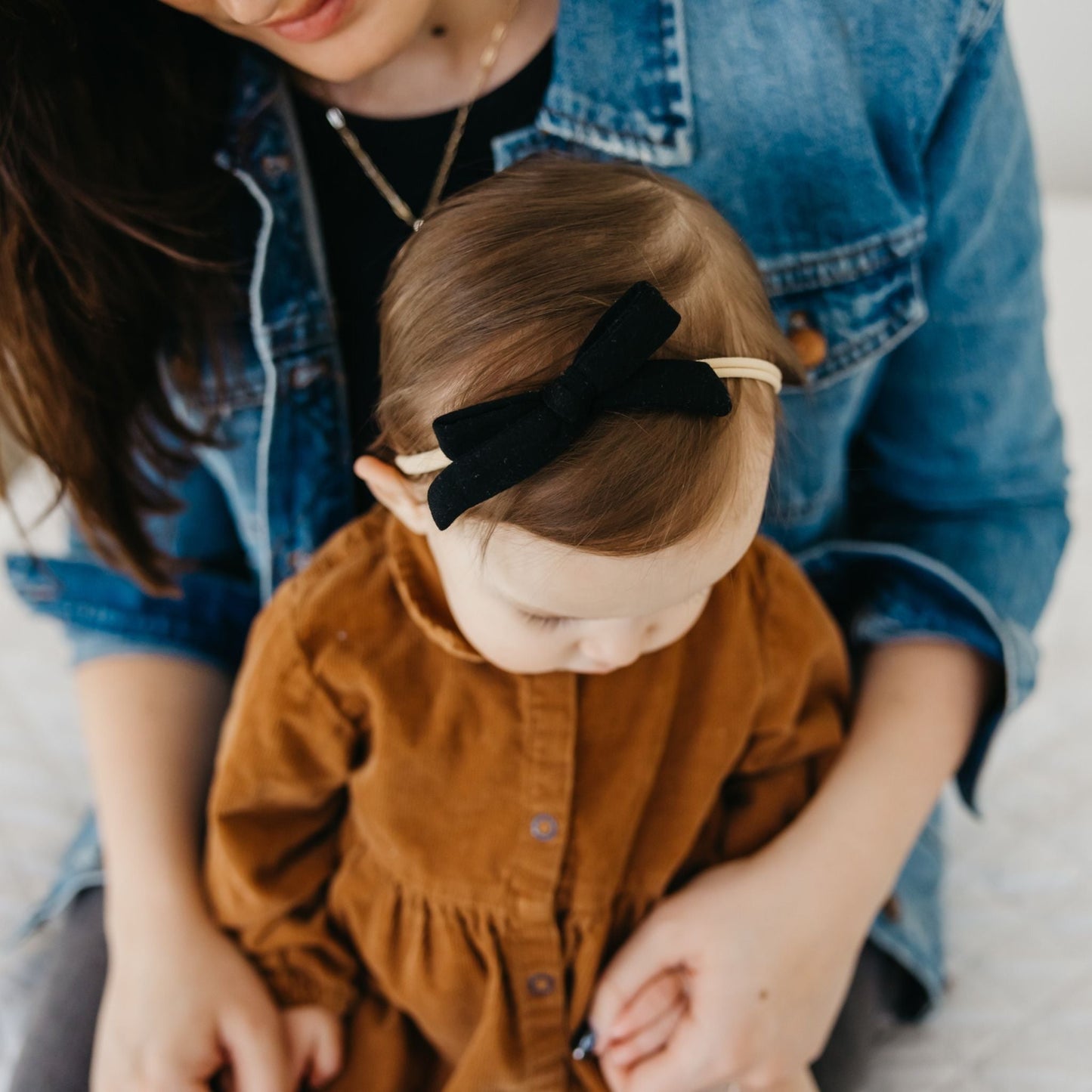 Ribbon Baby Bow - Midnight