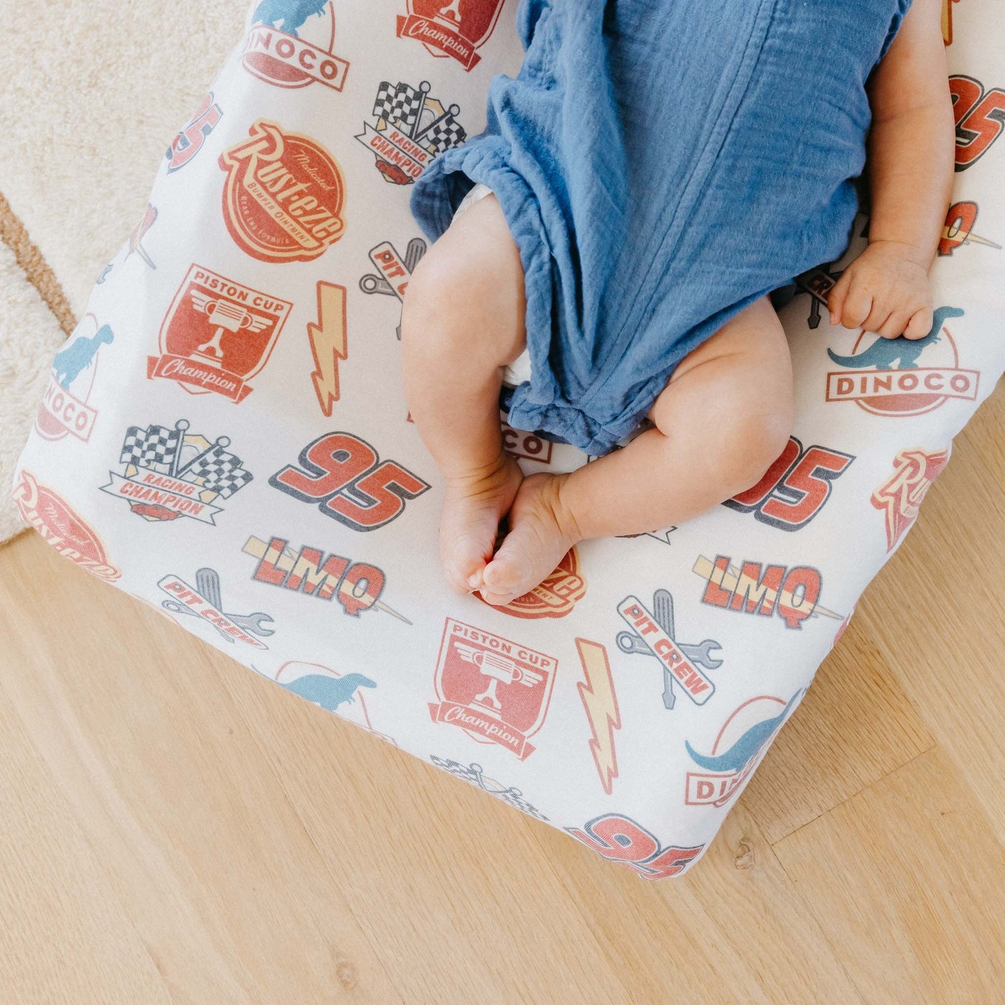 Premium Knit Diaper Changing Pad Cover - Disney Pixar Bumper Stickers