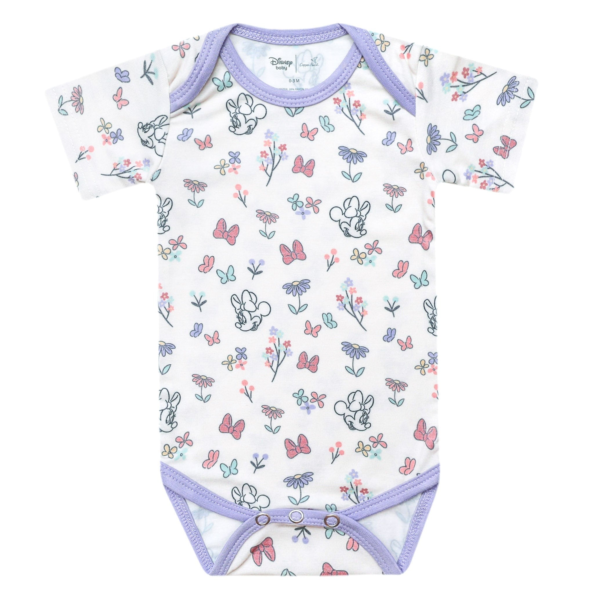 Short Sleeve Bodysuit - Minnie Mouse's Bowquet