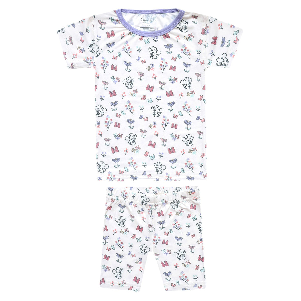 2pc Short Sleeve Pajama Set - Minnie Mouse's Bowquet