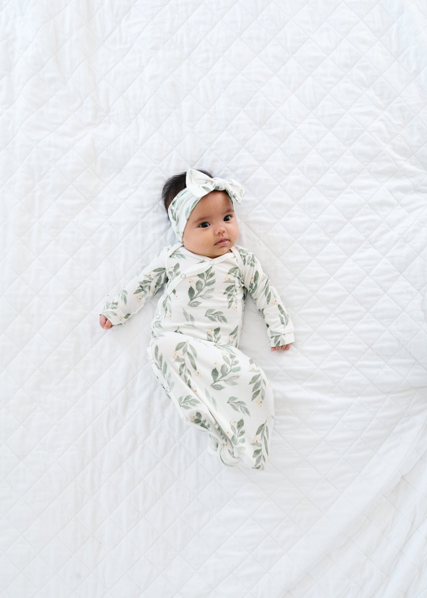 Knit Headband Bow - Fern