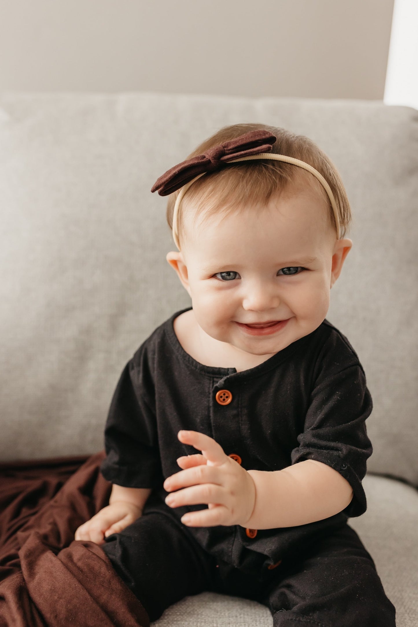 Ribbon Baby Bow - Moose