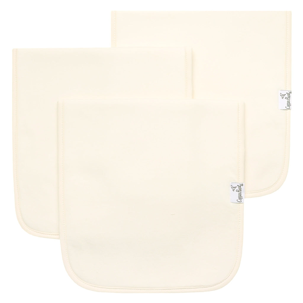 3 Pack Premium Burp Cloths - Cru