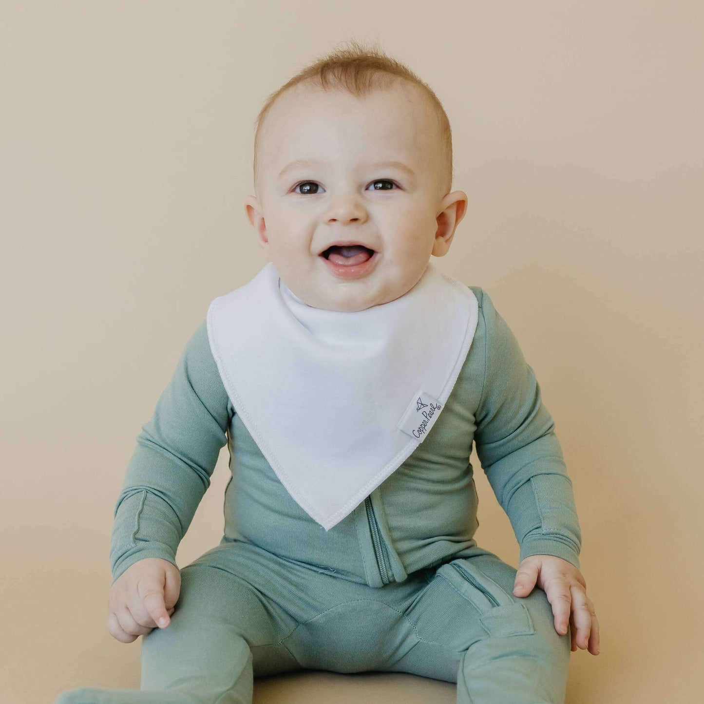 4 Pack Baby Bandana Bibs - White Basics