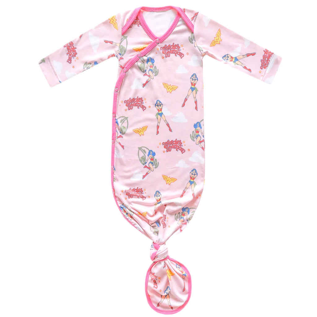 Newborn Knotted Gown - Wonder Woman