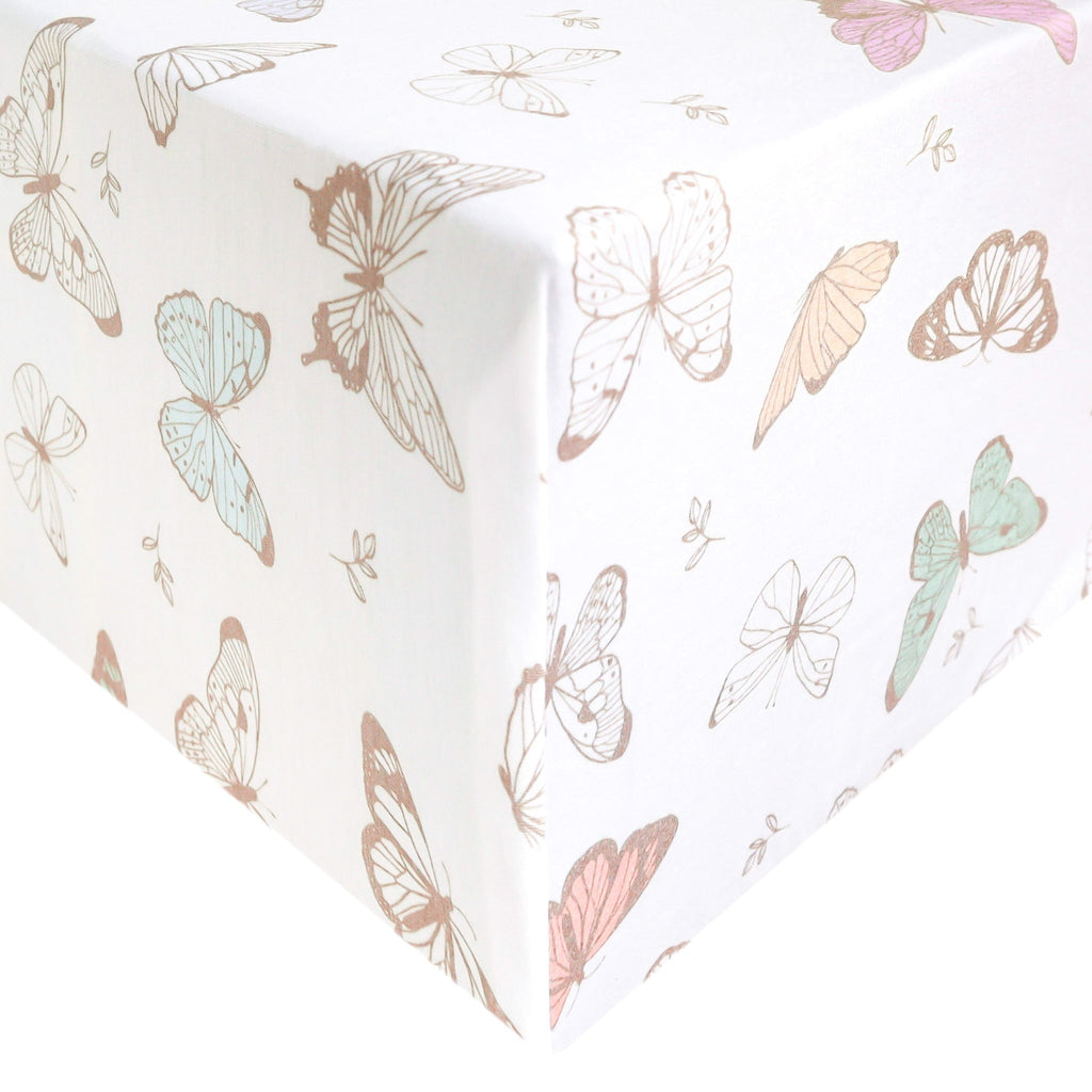 Premium Knit Fitted Crib Sheet - Luna
