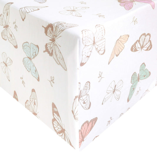 Premium Knit Fitted Crib Sheet - Luna