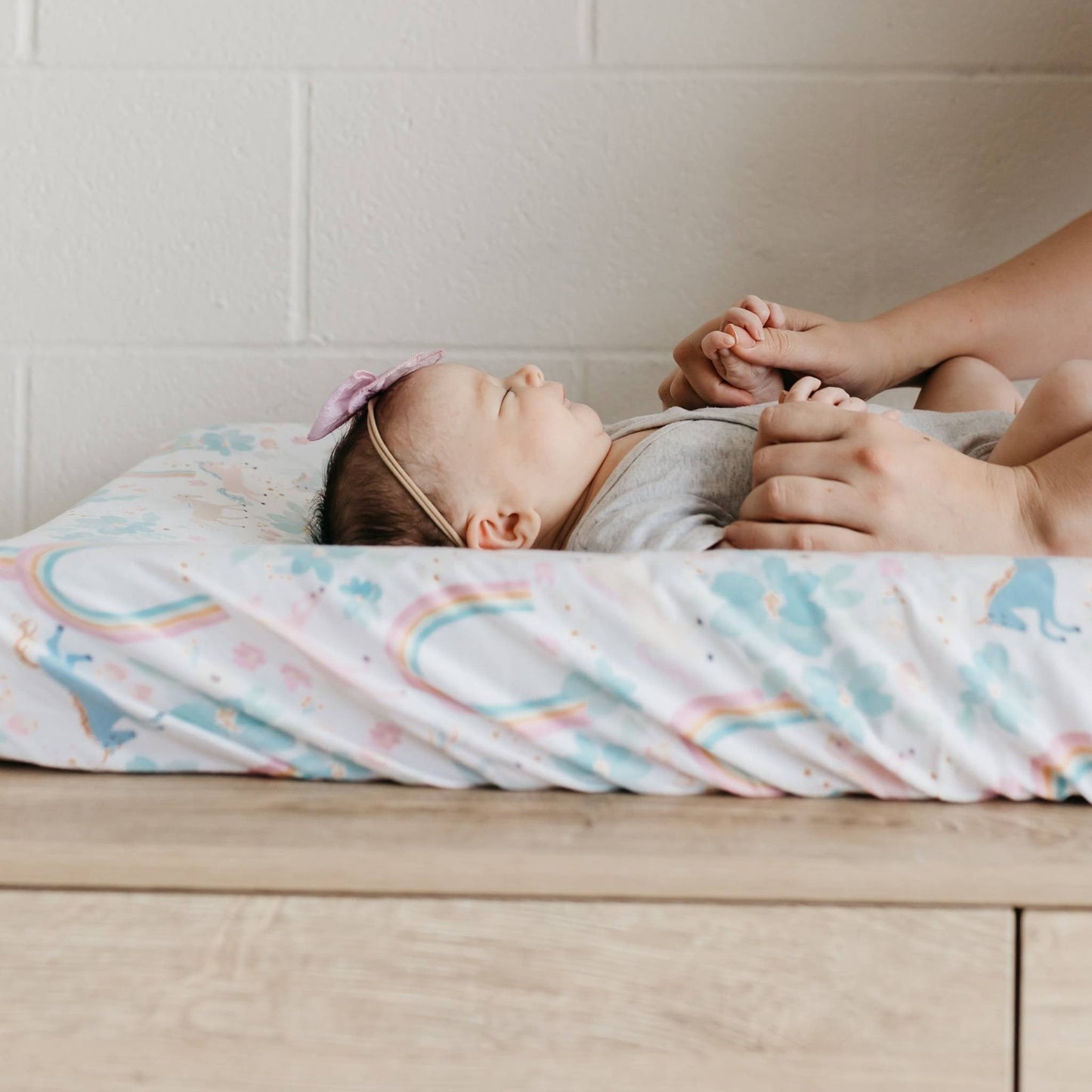 Premium Knit Diaper Changing Pad Cover - Whimsy