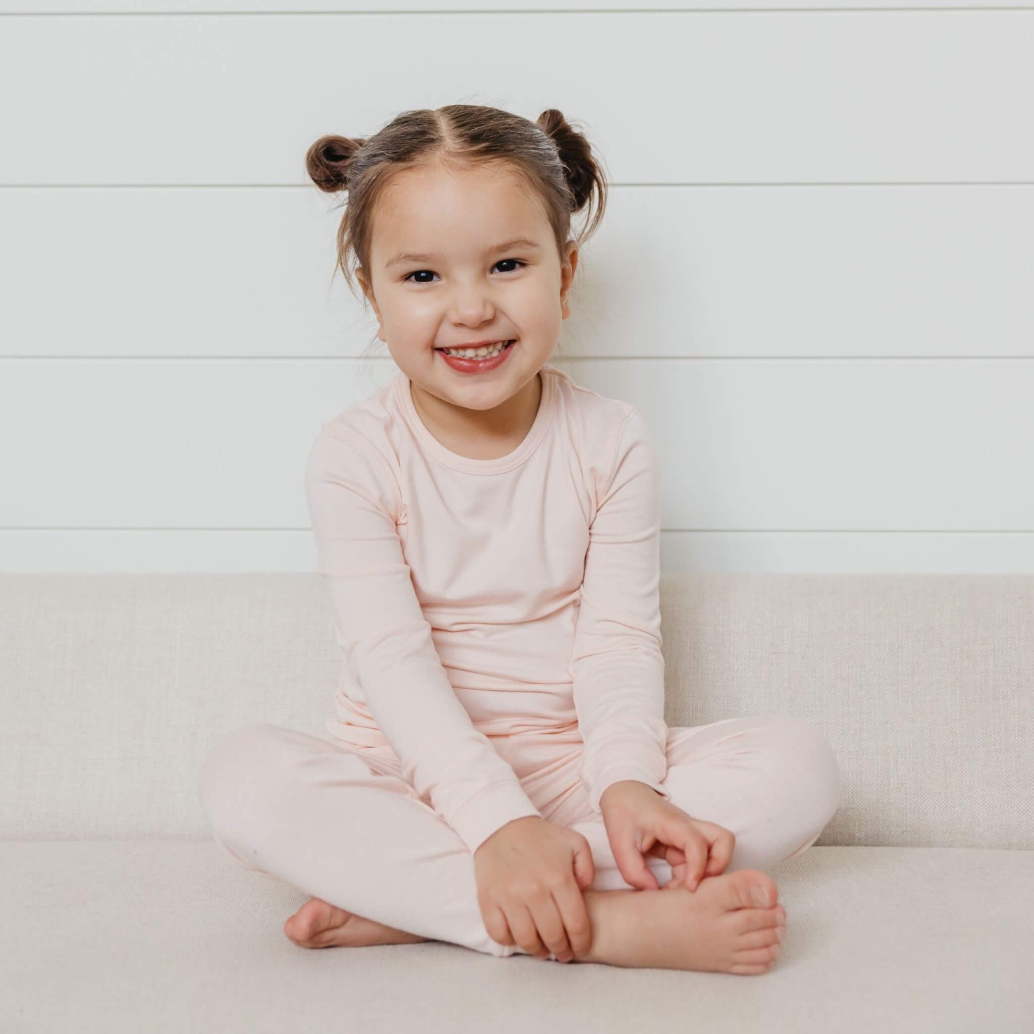 2pc Long Sleeve Pajama Set - Blush