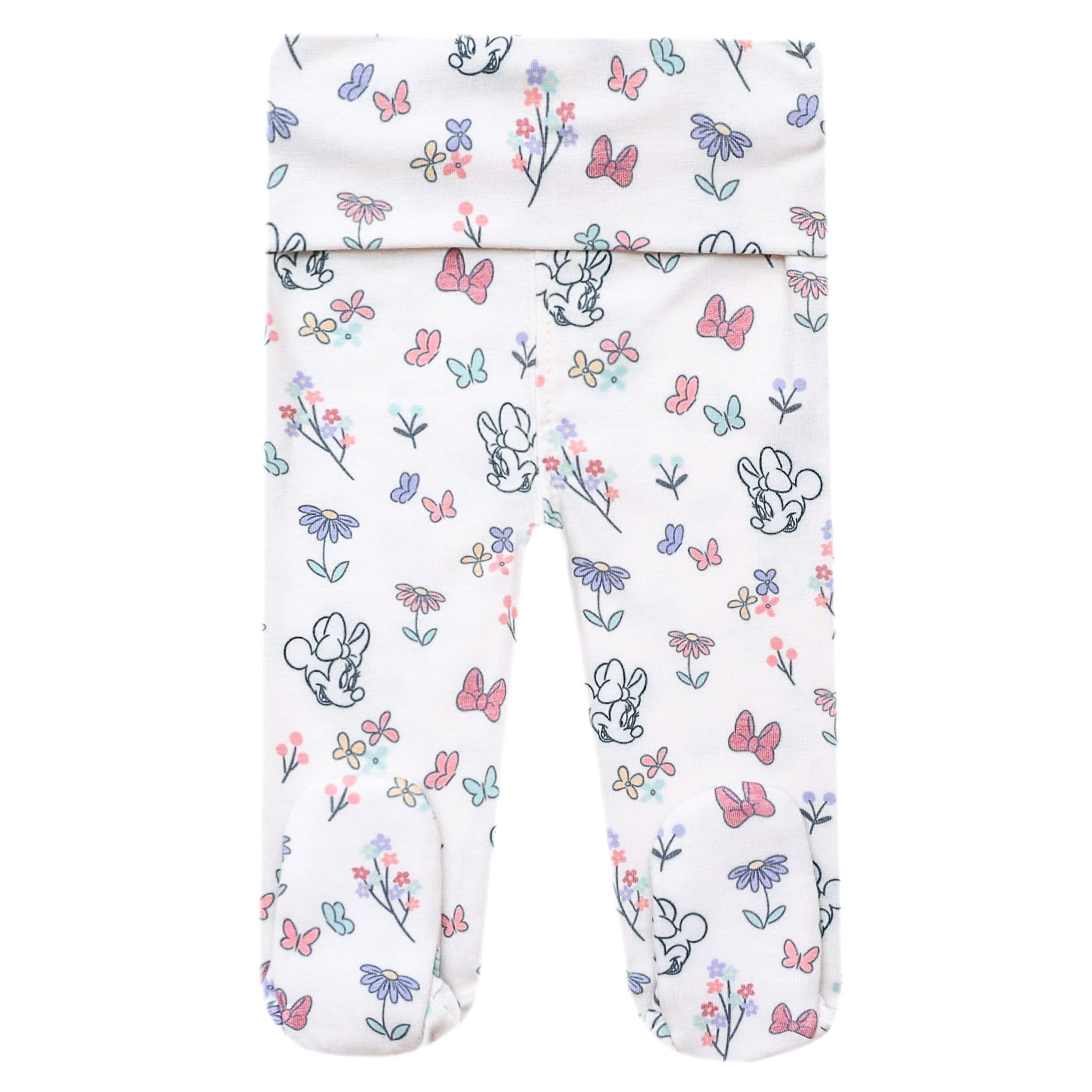 Footed Baby Pants - Minnie Mouse's Bowquet