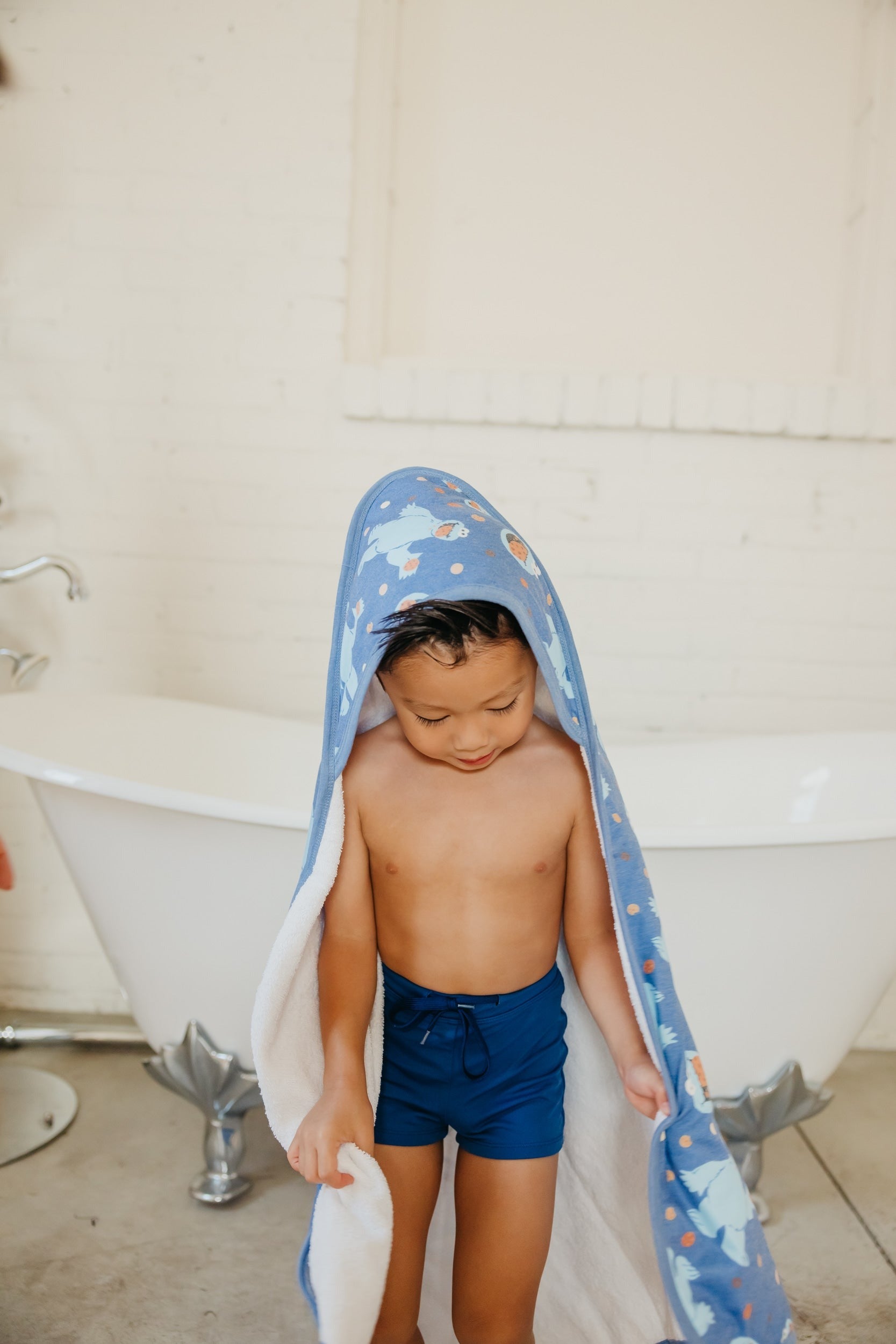 Premium Baby Knit Hooded Towel - Cookie Monster