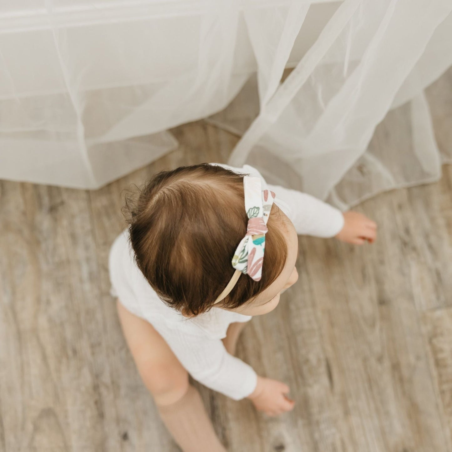 Ribbon Baby Bow - Olive