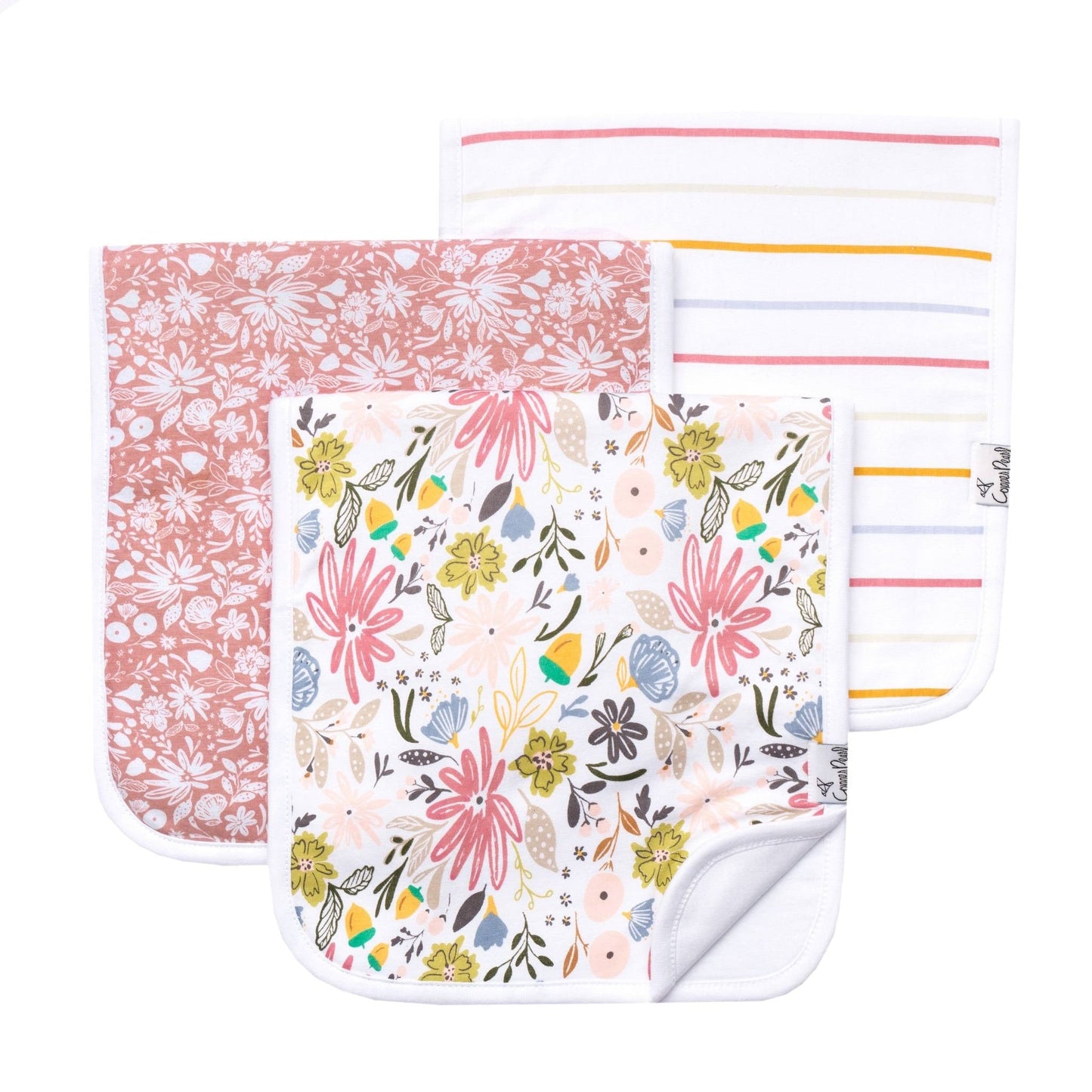 3 Pack Premium Burp Cloths - Olive