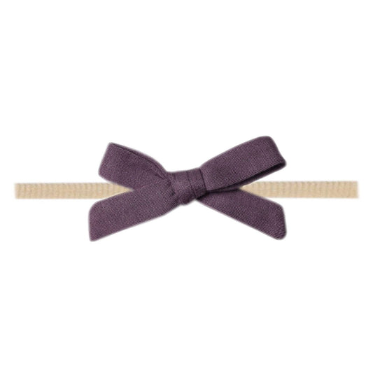 Ribbon Baby Bow - Plum