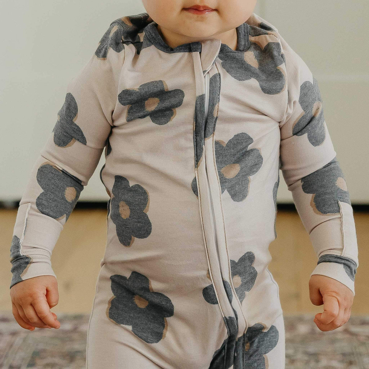 Zip-Up Footie Pajama - Gemma In Tan