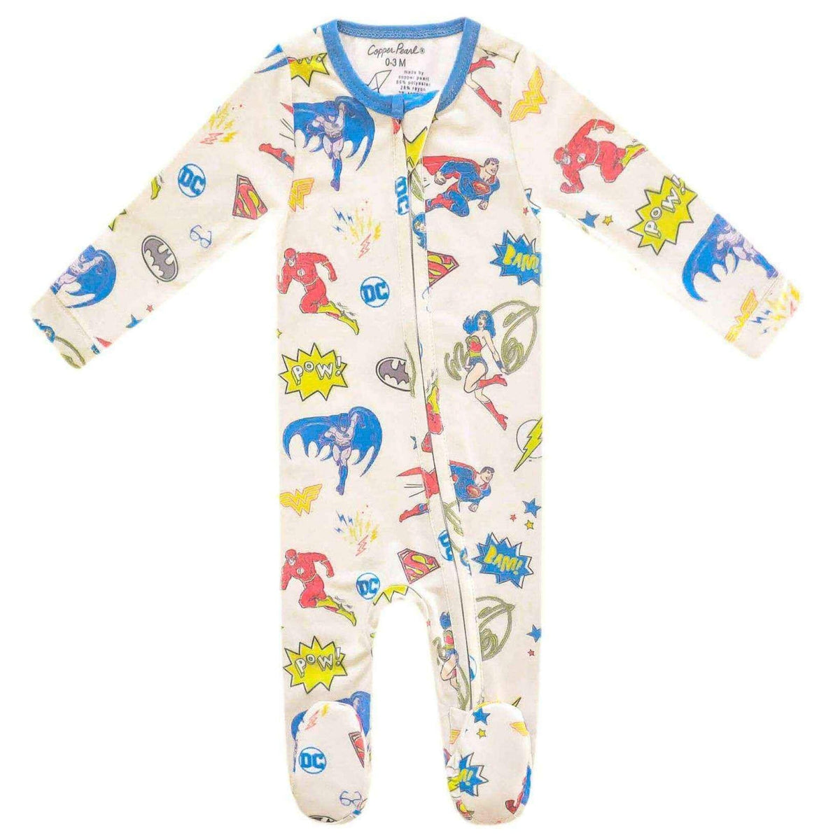 Zip-Up Footie Pajama - Justice League
