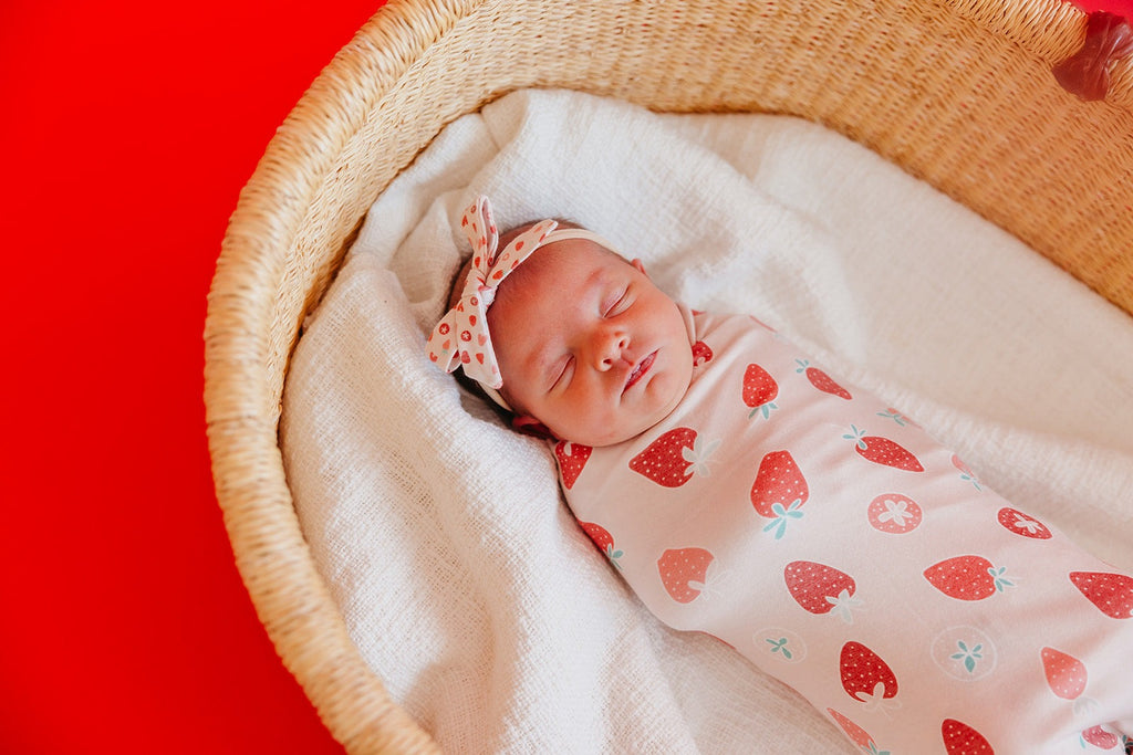 Ribbon Baby Bow - Strawberry
