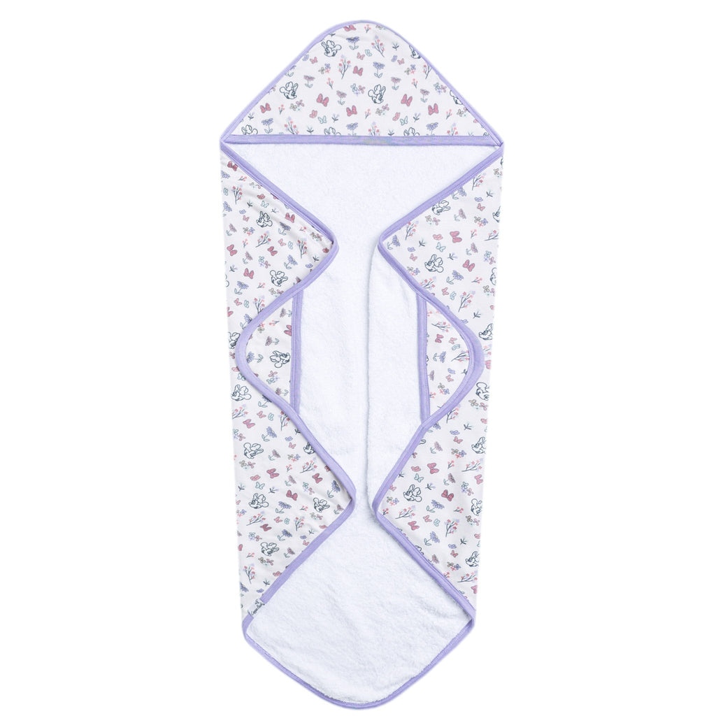 Premium Baby Knit Hooded Towel - Minnie Mouse's Bowquet