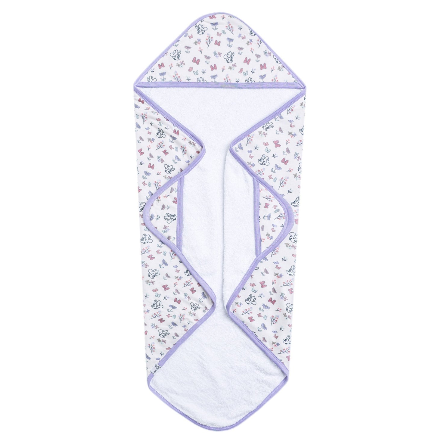 Premium Baby Knit Hooded Towel - Minnie Mouse's Bowquet
