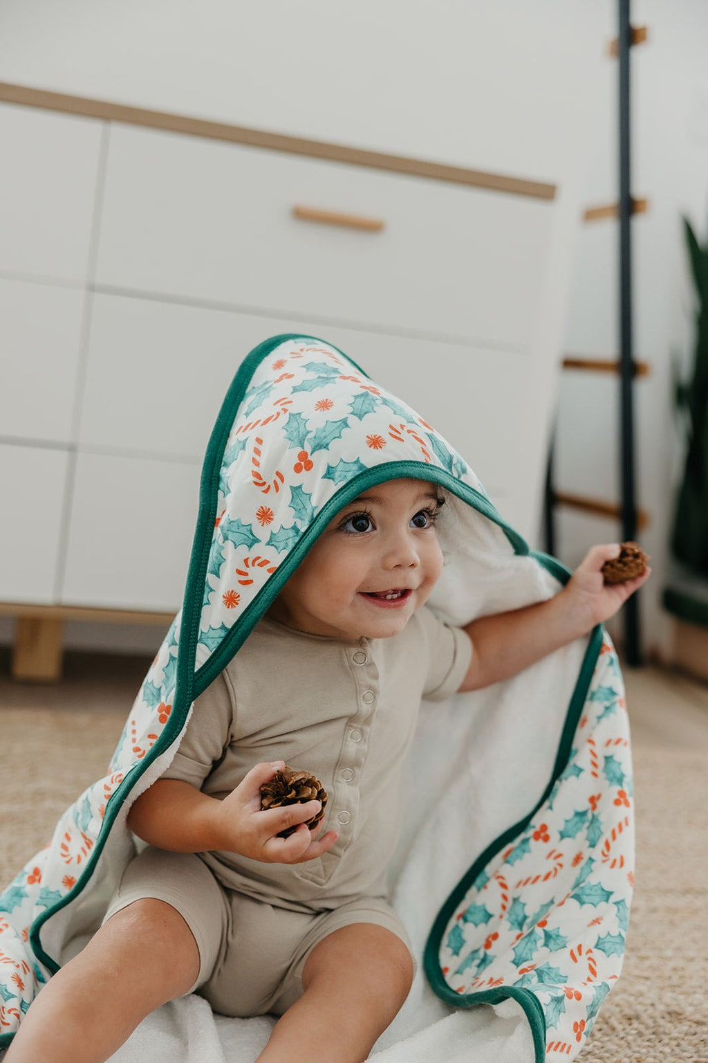 Premium Baby Knit Hooded Towel - Holly