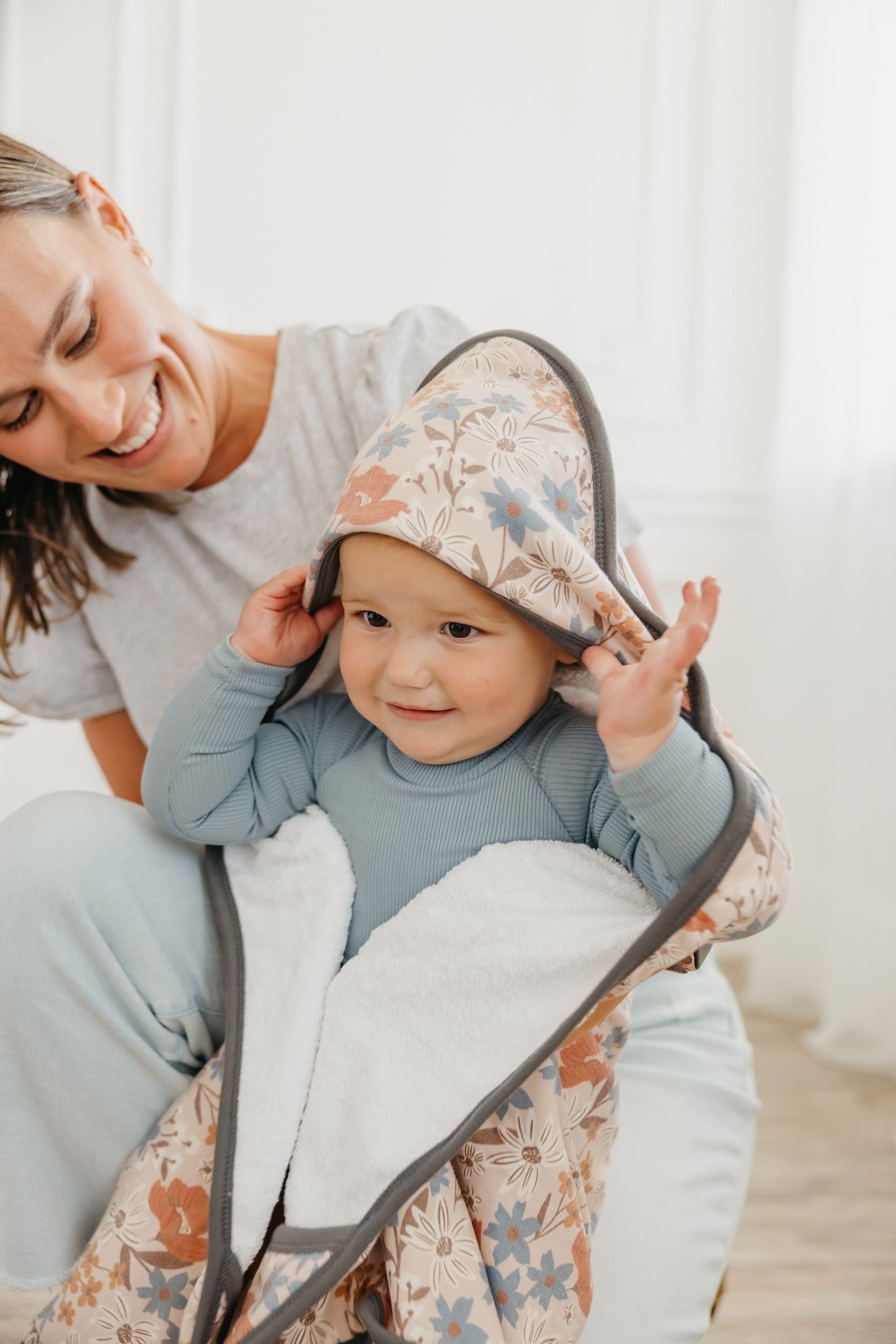 Premium Baby Knit Hooded Towel - Eden