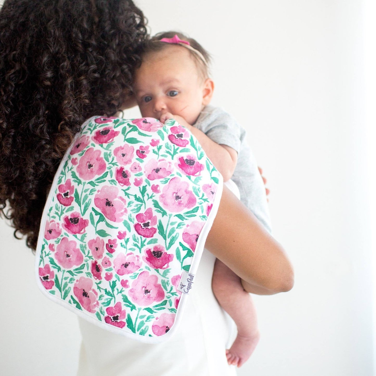 3 Pack Premium Burp Cloths - Bloom