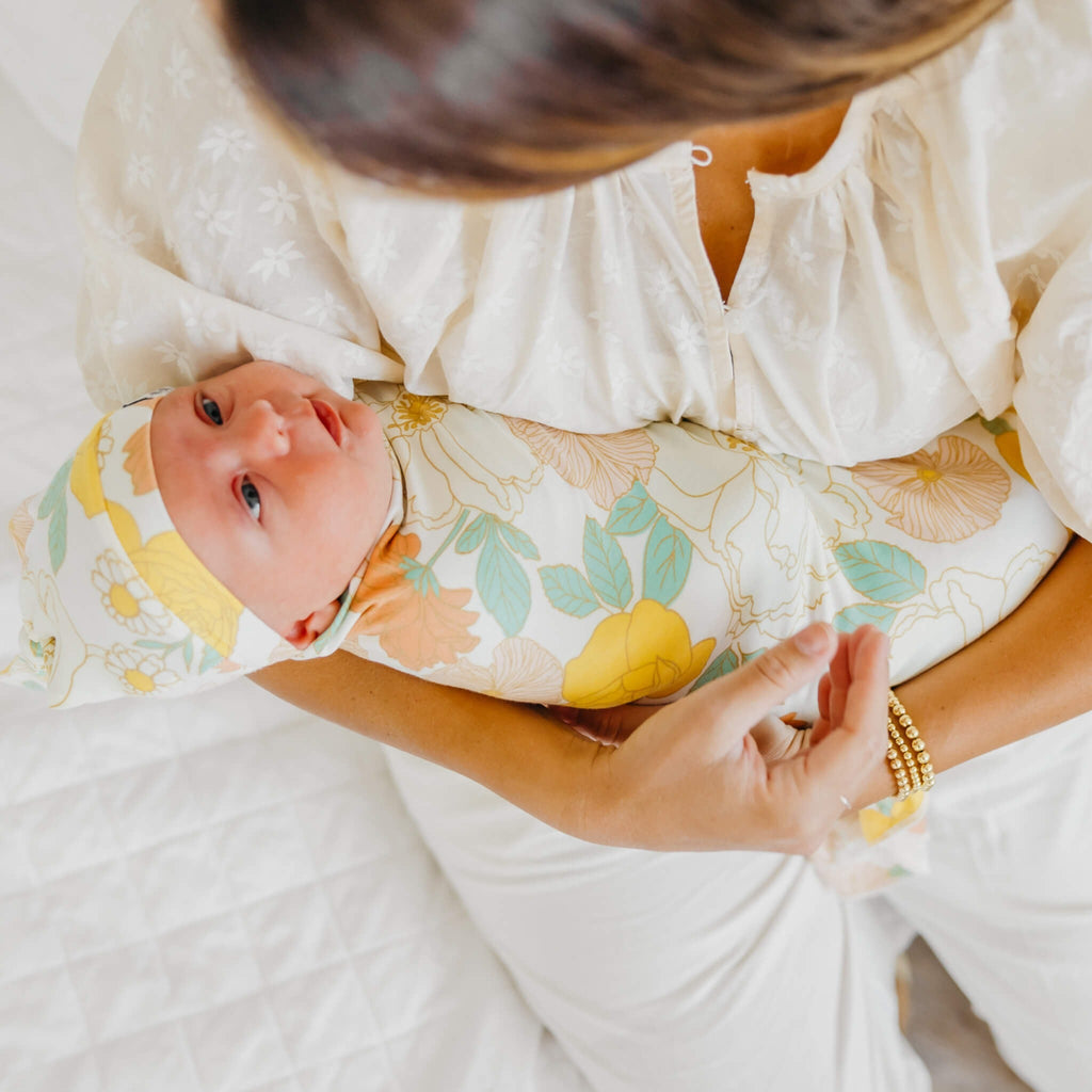 Knit Swaddle Blanket - Rose
